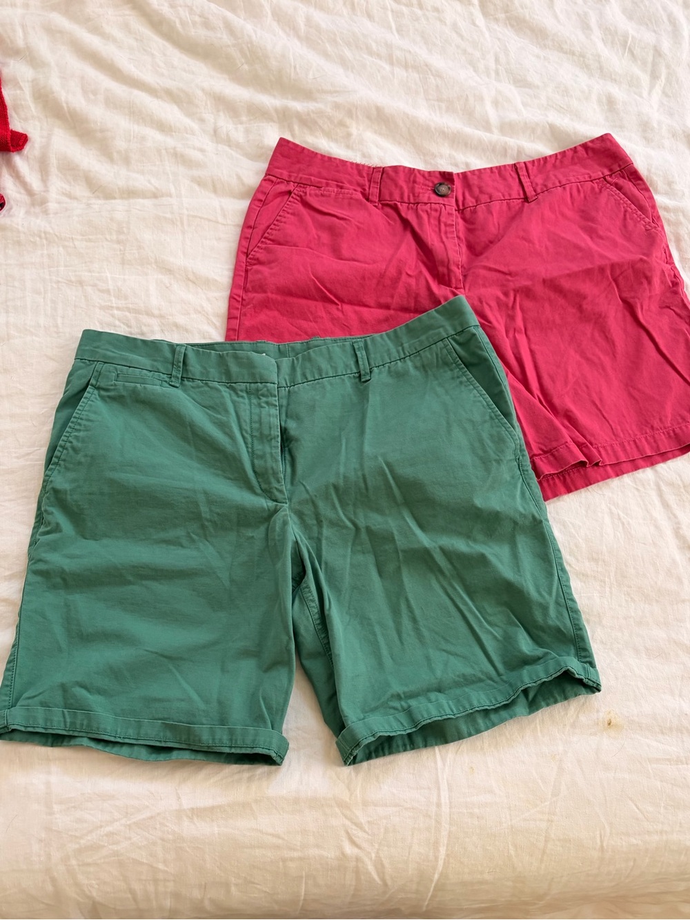 GAP and Loft Women's Cotton Shorts - Green & Pink Bundle size 12